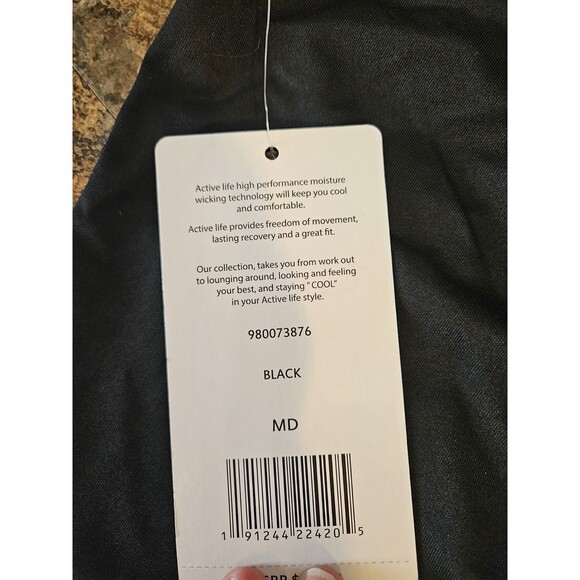 NWT Active Life Athletic capri Leggings Women's Size Medium Black new (A816) - Picture 8 of 10